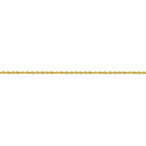 Diamond Cut Hollow Rope Chain or 18 carats