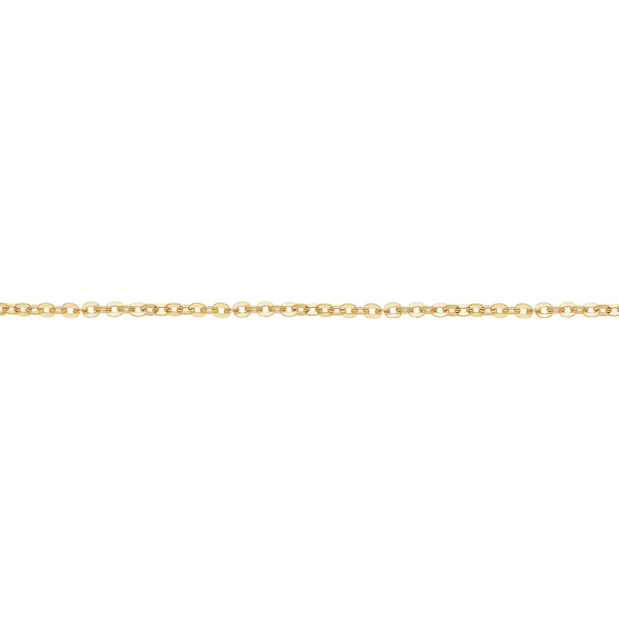 Hollow Rolo Flat Chain or 18 carats